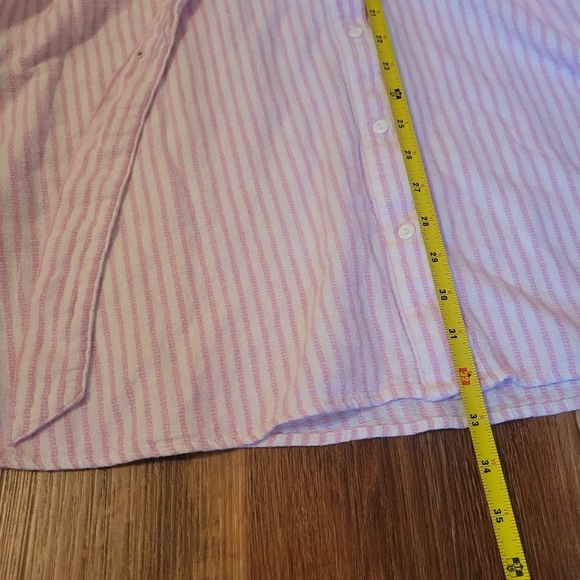 Alexis Target Pastel Pink White Striped Belted Spring Dress 1X - Picture 6 of 7